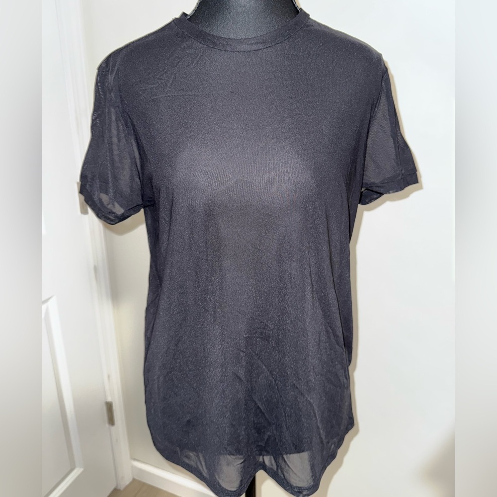 Black Sheer Top